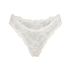 Skims Stretch Lace Dipped Thong Ecru Size Medium